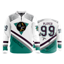 708 FD Quarter Zip Batting Jacket LS MIGHTY-DUCKS-WHITE