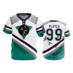 708 FD MENS 2 BUTTON SCOOP NECK CL MIGHTY-DUCKS-WHITE