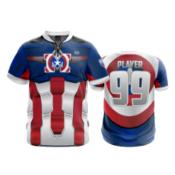 1785 FD Quarter Zip Batting Jacket SS RBI-MARVEL-CAPTAIN