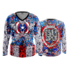 1785 FD Womens V-Neck Longsleeve RBI-MARVEL-COLLAGE