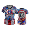 1785 FD Womens V-Neck RBI-MARVEL-COLLAGE