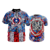 1785 FD Quarter Zip Batting Jacket SS RBI-MARVEL-COLLAGE