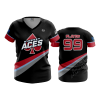 355 FD Womens V-Neck MIDWEST-ACES-BLACK