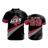 355 FD Quarter Zip Batting Jacket SS MIDWEST-ACES-BLACK