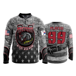 2674 FD Quarter Zip Batting Jacket LS MUSTANGS