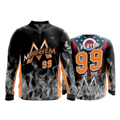 1736 FD Quarter Zip Batting Jacket LS MAYHEM-BLACK