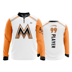 1736 FD Quarter Zip Batting Jacket LS MAYHEM-WHITE