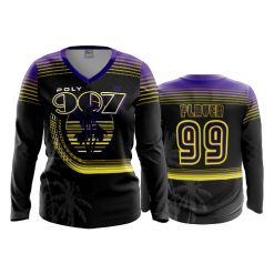 1484 FD Womens V-Neck Longsleeve POLY-LAKERS