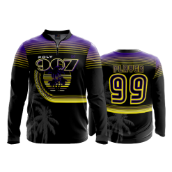 1484 FD Quarter Zip Batting Jacket LS POLY-LAKERS