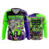 2400 FD Womens V-Neck Longsleeve DEVASTATION-FLO INK + $5