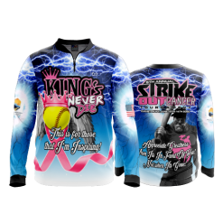 1727 FD Quarter Zip Batting Jacket LS STRIKE-OUT-CANCER