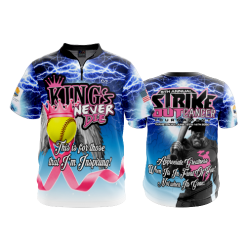 1727 FD Quarter Zip Batting Jacket SS STRIKE-OUT-CANCER
