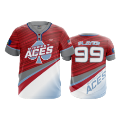 355 FD MENS 2 BUTTON SCOOP NECK CL MIDWEST-ACES-RED