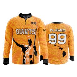 2024 FD Quarter Zip Batting Jacket LS MILILANI-GIANTS-FLO-ORANGE-FLO INK + $5