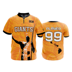2024 FD Quarter Zip Batting Jacket SS MILILANI-GIANTS-FLO-ORANGE-FLO INK + $5