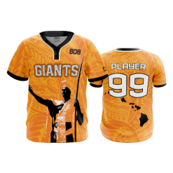 2024 FD MENS 2 BUTTON SCOOP NECK CL MILILANI-GIANTS-FLO-ORANGE-FLO INK + $5