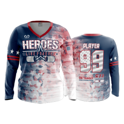 2721 FD Womens V-Neck Longsleeve ON-TARGET-HEROES-LIVE