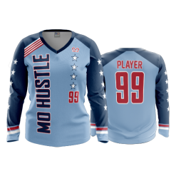 2726 FD Womens V-Neck Longsleeve MO-HUSTLE-MATT-DAULTON