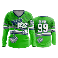 2728 FD Womens V-Neck Longsleeve YANK-DEEZ-LIME