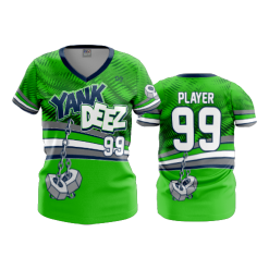 2728 FD Womens V-Neck YANK-DEEZ-LIME