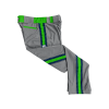 2728 CL CHARCOAL CUSTOM BRAID MENS PANT YANK-DEEZ-LIME
