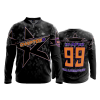 2688 FD Quarter Zip Batting Jacket LS CHAPTER-9-BLACK-FLO INK + $5