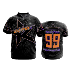 2688 FD Quarter Zip Batting Jacket SS CHAPTER-9-BLACK-FLO INK + $5
