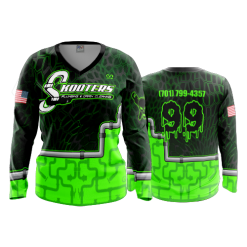 2690 FD Womens V-Neck Longsleeve SKOOTERS-FLO INK + $5