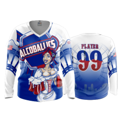 2696 FD Womens V-Neck Longsleeve ALCOBALLICS