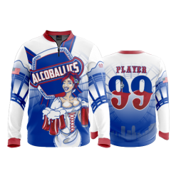 2696 FD Quarter Zip Batting Jacket LS ALCOBALLICS