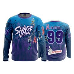 2719 FD Long Sleeve MENS SAVAGE-NATION-FLO INK + $5