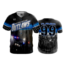 2689 FD ProTek Mens Full Button Down WESTERN-MARYLAND-OUTLAWS-BLACK