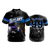 2689 FD Quarter Zip Batting Jacket SS WESTERN-MARYLAND-OUTLAWS-BLACK