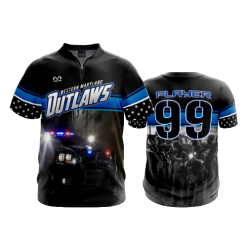 2689 FD Quarter Zip Batting Jacket SS WESTERN-MARYLAND-OUTLAWS-BLACK