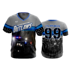 2689 FD Sport V-Neck MENS WESTERN-MARYLAND-OUTLAWS-GREY