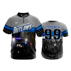 2689 FD Quarter Zip Batting Jacket SS WESTERN-MARYLAND-OUTLAWS-GREY