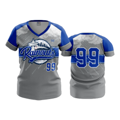 2691 FD Womens V-Neck SEATTLE-RAINOUTS-CHARCOAL