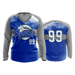 2691 FD Womens V-Neck Longsleeve SEATTLE-RAINOUTS-ROYAL