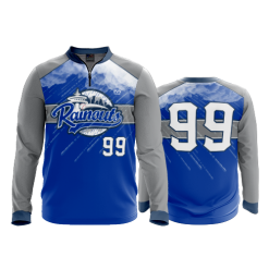 2691 FD Quarter Zip Batting Jacket LS SEATTLE-RAINOUTS-ROYAL