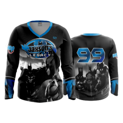 2704 FD Womens V-Neck Longsleeve JAXSONS-LEGACY-BLACK