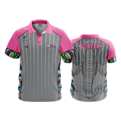 2730 FD Polo PINK-ELEPHANTS-FLO INK + $5
