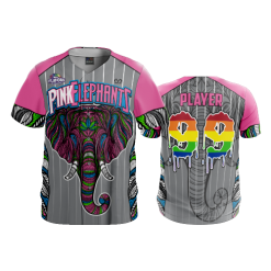 2730 FD ProTek Mens Full Button Down PINK-ELEPHANTS-FLO INK + $5