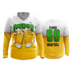 2717 FD Womens V-Neck Longsleeve BG-SOFTBALL