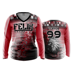 2711 FD Womens V-Neck Longsleeve FELIX-CREEK-BASKETBALL