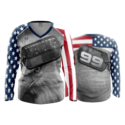2706 FD Womens V-Neck Longsleeve AMERICANS