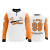 2725 FD Quarter Zip Batting Jacket LS CHICKENS-WHITE