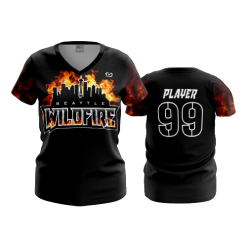 2691 FD Womens V-Neck SEATTLE-WILDFIRE