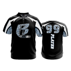 2729 FD Quarter Zip Batting Jacket SS REMIX-BLACK-ADDS