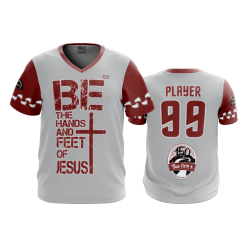 2741 FD Sport V-Neck MENS HAND-AND-FEET-OF-JESUS