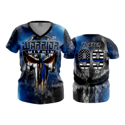 2734 FD Womens V-Neck BLUE-WARRIOR-WITHIN